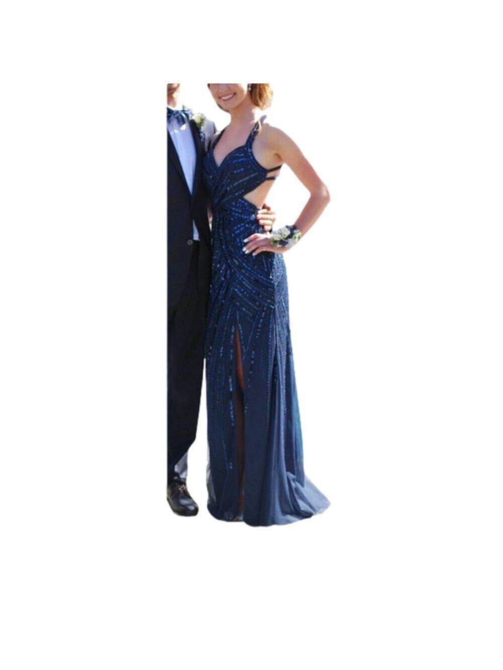 Gorgeous Cecily Brown prom sequins gown size xs EUC